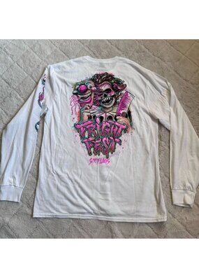 Six Flags Great America | Clowns Fright Fest Long Sleeve Shirt | Size Large